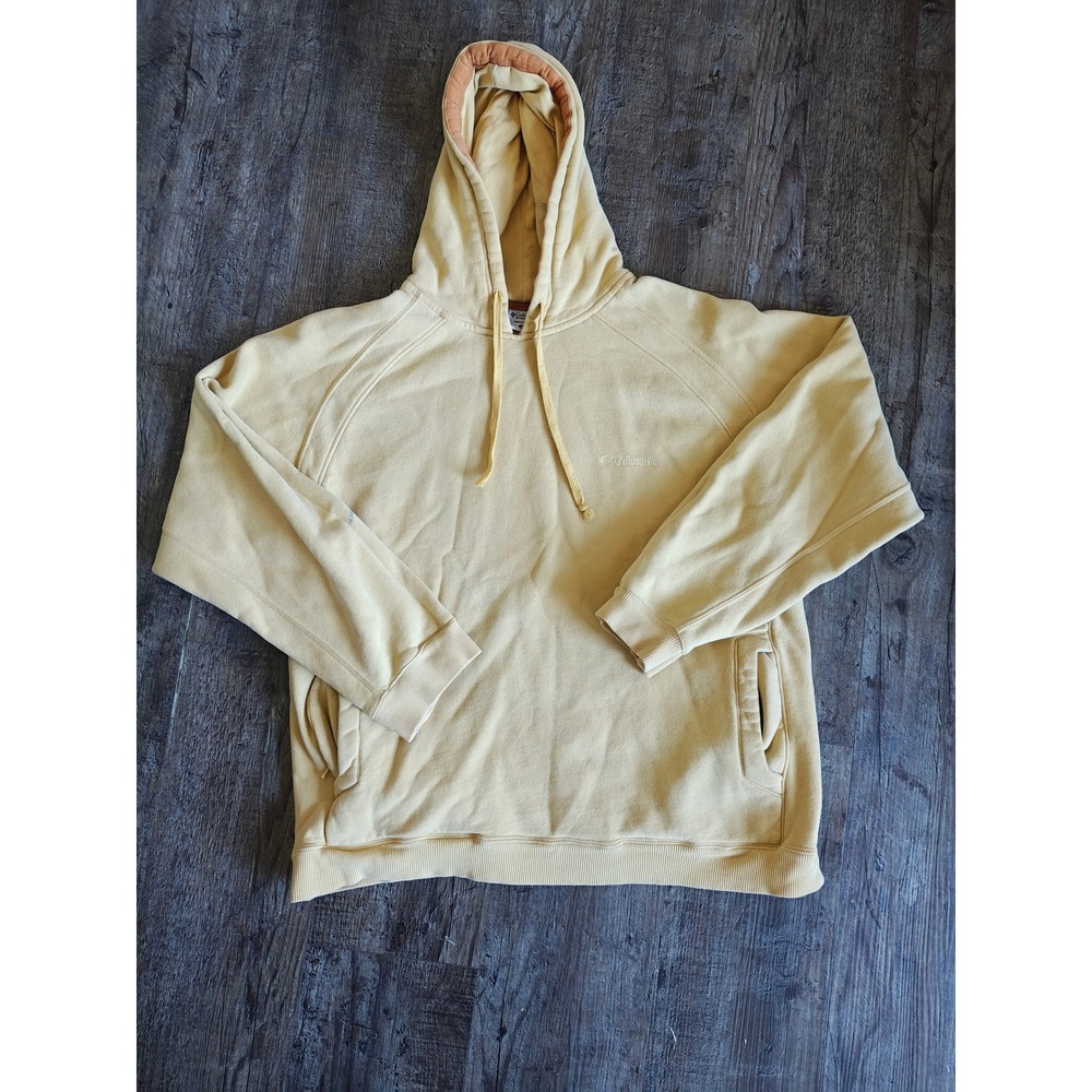 Columbia Sportswear Mens Yellow Cozy Hoodie AM2388 Size Medium